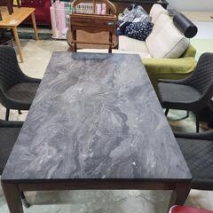【店頭10%OFF】石目調　ダイニングテーブルセット　エットレ160DT　中古　リサイクルショップ宮崎屋住吉店23.11.15k