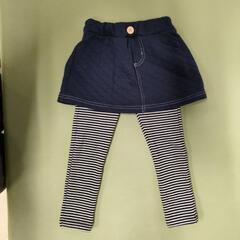 子供用サイズ100スパッツ付きスカート3オーガニック洗剤で洗った