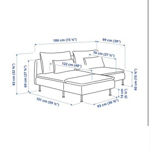 IKEA ソファー　SÖDERHAMN ※12月お引取り希望