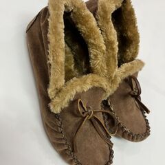 モカシン風ショートブーツ（中古）の画像