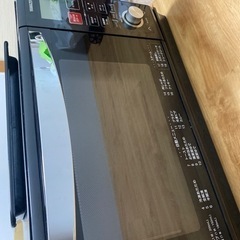 中古 [山善] スチームオーブンレンジ 25L フラットタイプ 自動メニュー搭載 角皿付き ブラック の画像