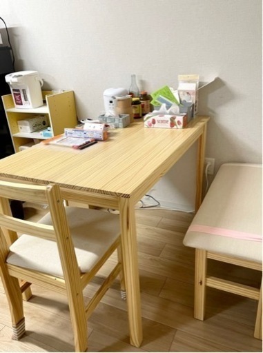 大島六丁目団地テーブルと3椅子処理