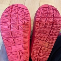 決まりました。長靴 16cm 女の子 ハート 黒の画像