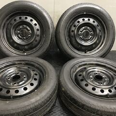 【BS NEXTRY 155/65R14】夏タイヤ【スチールホイール 14インチ 4.5J4HPCD100】ハブ径54mm 20年製 バリ溝　(VTM869)