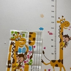 キリン身長ステッカー　ベビー子供