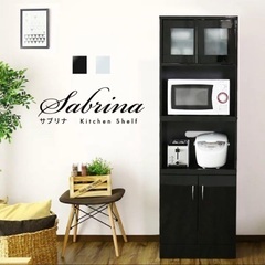028  キッチンボード　ブラック　キッチン収納　スライド棚　キ...