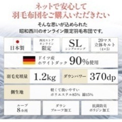 西川 羽毛布団 シングルの画像