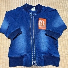 パーティパーティ　七分袖デニムジャケット　恐竜　90cm