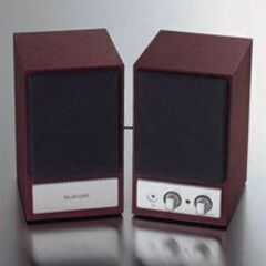 未使用☆卓上 木のスピーカー ELECOM MS-75CH