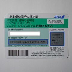 ANA株主優待券　1枚
