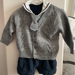 ベビー✨フォーマル半袖ロンパース&カーディガン８０