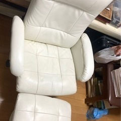 決まりました！値下げ！美品！白いシリーズ⑥【リクライニングチェア...