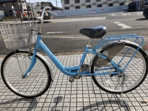 【24インチ自転車】美品❗️内装3段変速　LEDオートライト付　大型ふかふかサドル使用　若林自転車　浜大津店　SALE中❗️