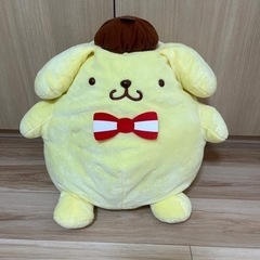 【タグ付き】ポムポムプリン超超BIGぬいぐるみ　紅白リボン