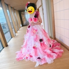 ウェディングドレス　ペチコート付きの画像