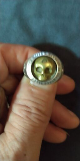 シルバー925スカルリング フリー