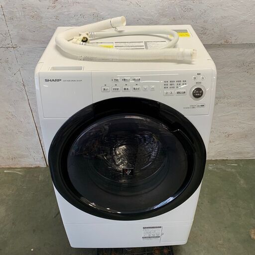 【SHARP】 シャープ ドラム式電気洗濯乾燥機 洗濯7kg 乾燥3.5kg ES-S7F-WL 2021年製