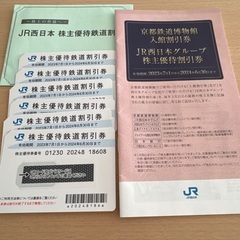 JR西日本　株主優待鉄道割引券　6枚