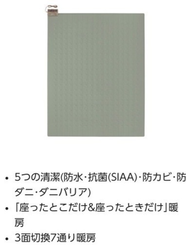 中古　Panasonic着せかえカーペット用ヒーター DC-3PA 3畳相当