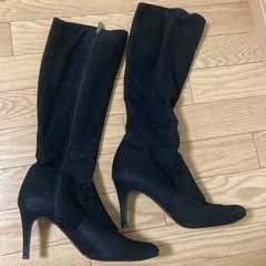 メダ　黒色　レディース　ロングブーツの画像