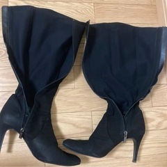 メダ　黒色　レディース　ロングブーツの画像