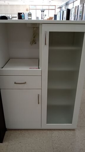 ★ジモティ割あり★ ニトリ レンジ台 白 H114.5×D40×W80 クリーニング済み TJ2893