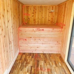 コンテナコテージ　バイクガレージ　趣味部屋　隠れ家　ログハウス　サウナ小屋の画像