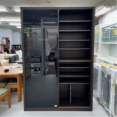 【美品‼️】定価39万♪ モリタインテリア 140cm幅ダイニングボード 食器棚 キッチン収納家具 木目調ダークブラウン♪