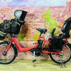 ❶5811子供乗せ電動アシスト自転車ブリヂストン20インチ良好バッテリー