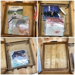 【２個セット】【昭和レトロ】木製 LP カセットテープ 携帯収納ケースCBS/SONY Scotchカセットテープの画像