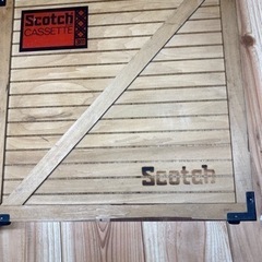 【２個セット】【昭和レトロ】木製 LP カセットテープ 携帯収納ケースCBS/SONY Scotchカセットテープの画像