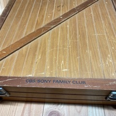 【２個セット】【昭和レトロ】木製 LP カセットテープ 携帯収納ケースCBS/SONY Scotchカセットテープの画像