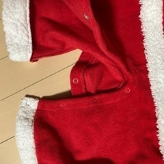 クリスマス　かわいい　サンタ　ロンパス、仮装　90サイズの画像