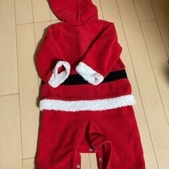 クリスマス　かわいい　サンタ　ロンパス、仮装　90サイズの画像