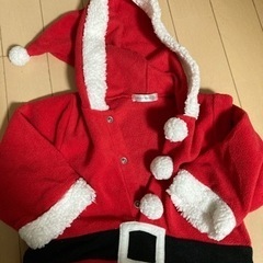 クリスマス　かわいい　サンタ　ロンパス、仮装　90サイズの画像
