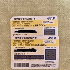 ANA 株主優待券　2枚セット　2024.11.30まで
