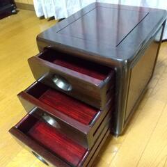 昭和 レトロ　 引出し 木製 高級ミニチェスト　小物入れ　和家具　天然木の画像