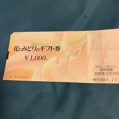 花とみどりのギフト券