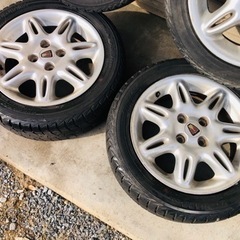 冬タイヤ ★ 185/55R15 ★ PCD:100 英国ローバー純正アルミ付き★ 4本組 ★ バリ山スタッドレス！の画像