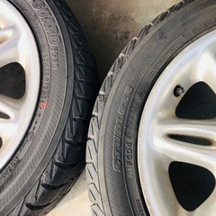 冬タイヤ ★ 185/55R15 ★ PCD:100 英国ローバー純正アルミ付き★ 4本組 ★ バリ山スタッドレス！の画像