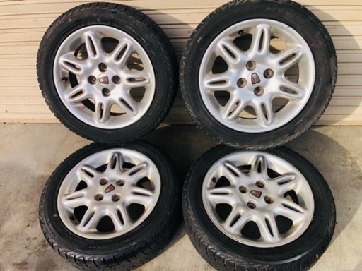 冬タイヤ 15インチ ✳️ 185/55R15 ✳️ PCD:100 英国ローバー純正アルミ付き ✳️ バリ山スタッドレス4本組