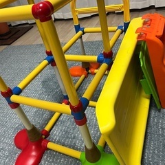032  ジム&滑り台　室内用　ジャングルジム　子供用遊具の画像