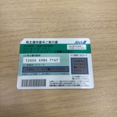 ANA 株主優待券　2023年11月30日搭乗まで