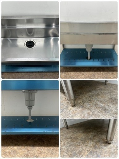マルゼン　ＭＡＲＵＺＥ　業務用　舟形シンク流し台　ステンレス　厨房　飲食店　ＢＳＦ１－１２６　Ｗ１２００ｘＤ６００ｘＨ８００ｍｍ
