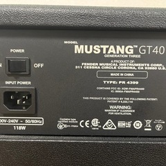 MUSTANG GT 40 フェンダー　アンプの画像