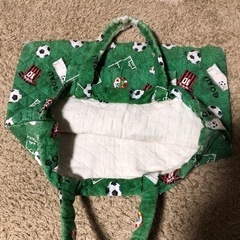 トートバッグ 手作り　サッカー柄の画像