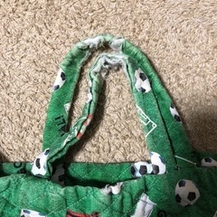 トートバッグ 手作り　サッカー柄の画像