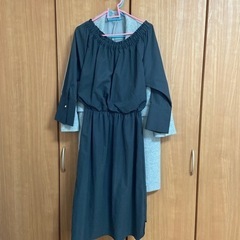 値下げ！冬服2点セット　コート　ワンピースの画像