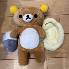 リラックマぬいぐるみ＆ティッシュボックスケースの画像