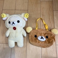 リラックマぬいぐるみ＆ティッシュボックスケース